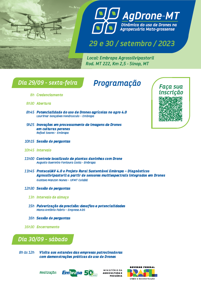 Embrapa promove evento para explorar potencial dos drones na agropecuária de MT