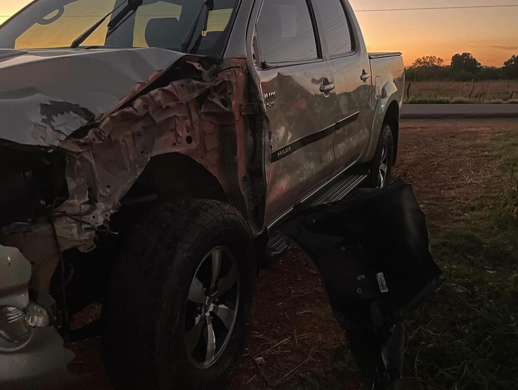 Veículo bate em vaca e joga o animal em carro vizinho em Sussuapara