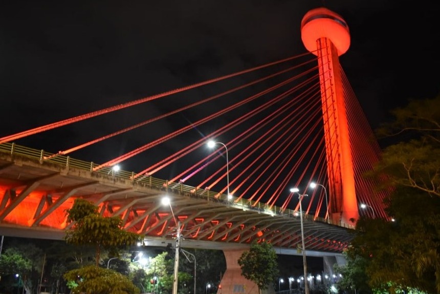 Ponte Estaiada ficará vermelha a partir de hoje para alertar sobre a tuberculose