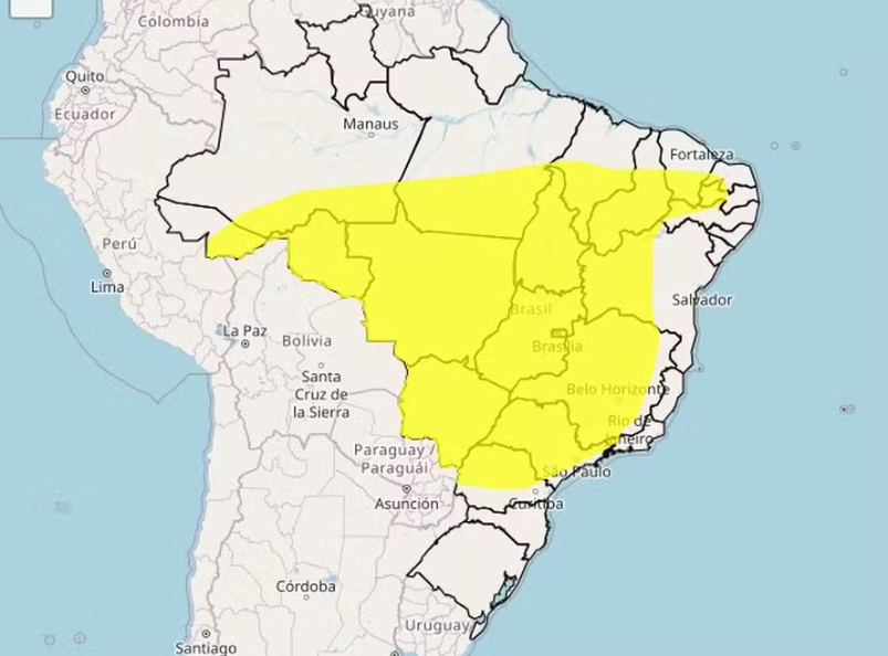 Mais da metade do Brasil está em alerta para baixa umidade do ar