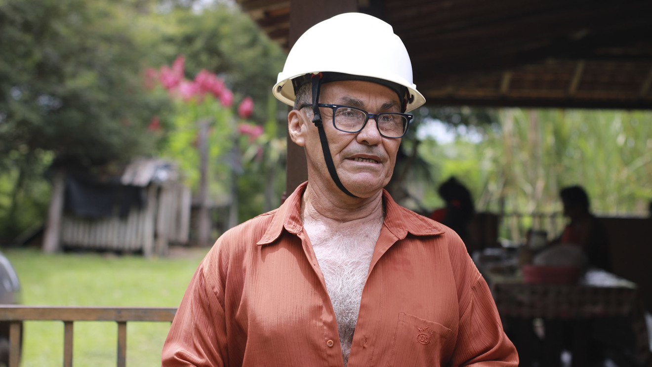 O produtor de palma Francisco Jaime da Silva, de Tailândia, interior do Pará | Crédito: Leonardo Mendes da Silva / Abrapalma