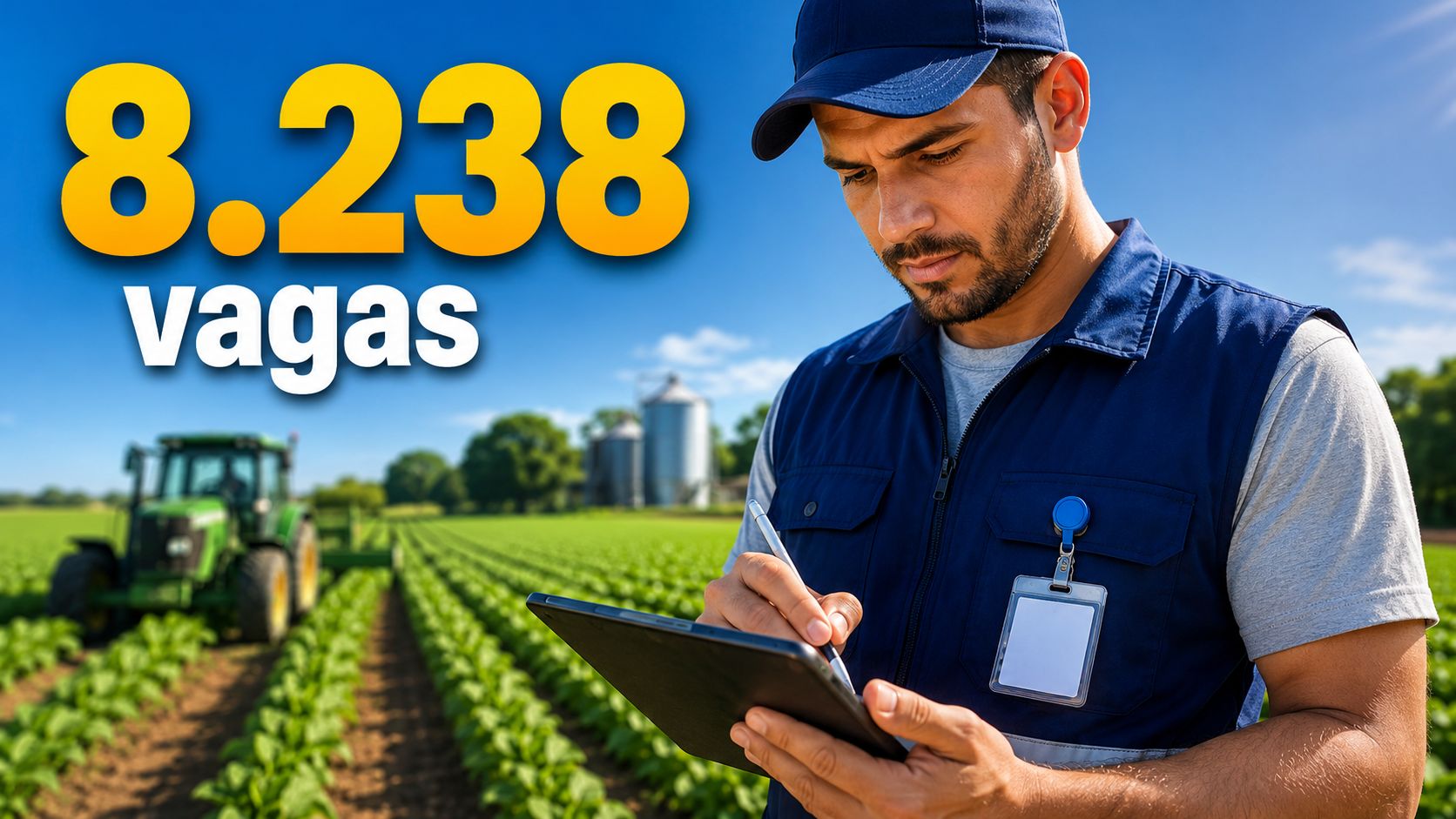 O IBGE oferece 8.238 vagas temporárias para o Censo Agropecuário, com salários de até R$ 4.008, e inscrições abertas até 1º de julho de 2026 pelo site do IBFC - Foto: Click Petróleo e Gás / Reprodução.