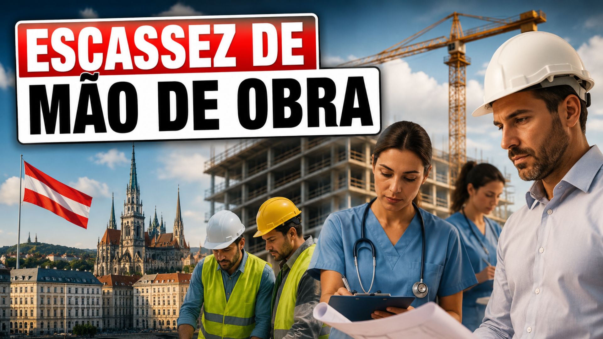 Áustria prioriza a contratação de brasileiros em construção, saúde, engenharia e tecnologia, com requisitos de qualificação, experiência, idiomas e oferta de emprego, pelo programa Red-White-Red Card - Foto: Click Petróleo e Gás / Reprodução.